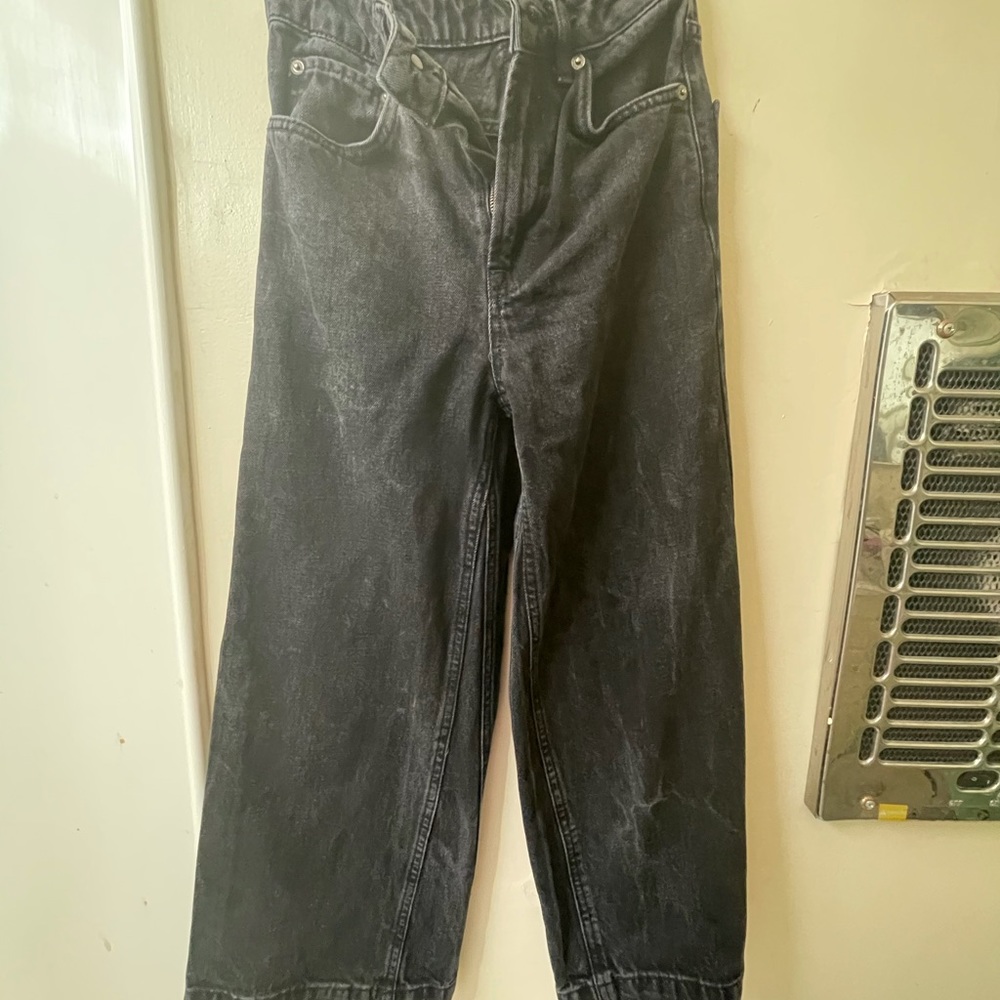 SOLDOUT Topshop wide leg crop jeans